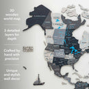 3D Wooden World Map Nordik by Enjoy The Wood