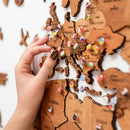 3D Wooden World Map Oak by Enjoy The Wood