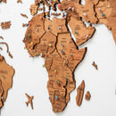 3D Wooden World Map Oak by Enjoy The Wood