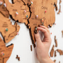 3D Wooden World Map Oak by Enjoy The Wood