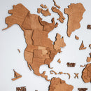 3D Wooden World Map Oak by Enjoy The Wood