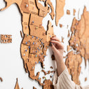 3D Wooden World Map Oak by Enjoy The Wood