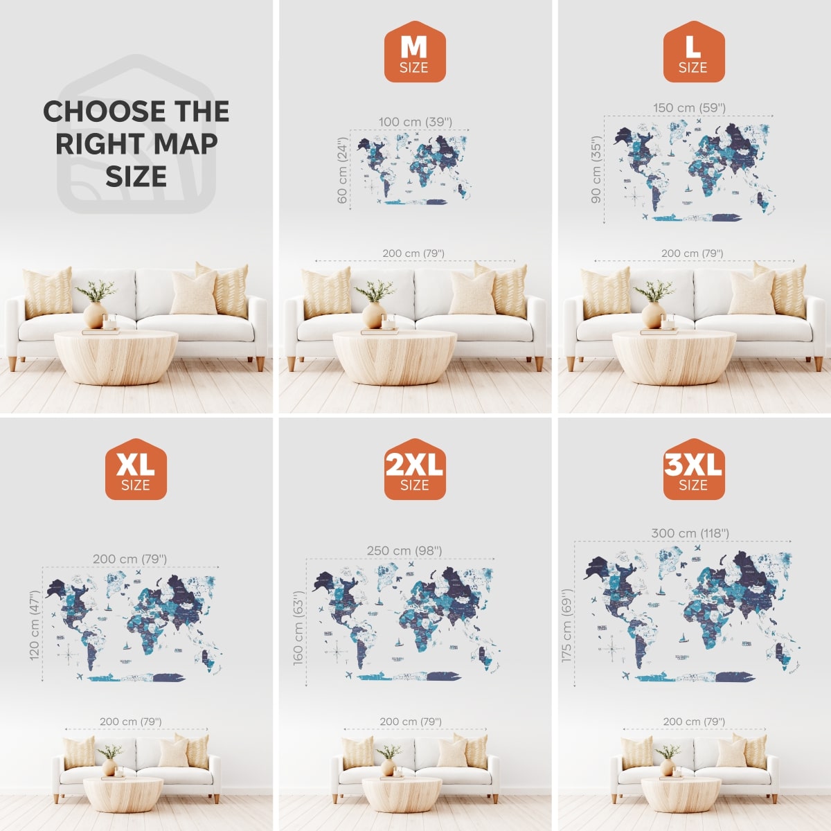 3D Wooden World Map Ocean, photo 10 of 13