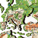 3D Wooden World Map Physical by Enjoy The Wood