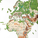 3D Wooden World Map Physical by Enjoy The Wood