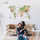 3D Wooden World Map Physical by Enjoy The Wood