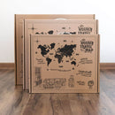 3D Wooden World Map Physical by Enjoy The Wood