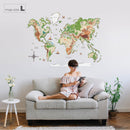 3D Wooden World Map Physical by Enjoy The Wood