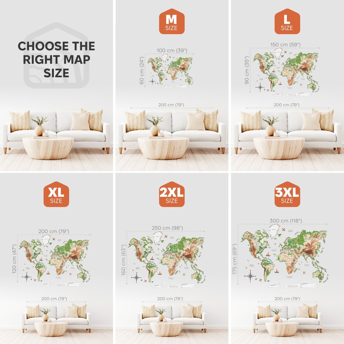 3D Wooden World Map Physical, photo 12 of 17