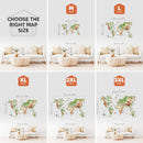3D Wooden World Map Physical by Enjoy The Wood