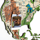 3D Wooden World Map Physical by Enjoy The Wood