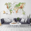 3D Wooden World Map Physical by Enjoy The Wood