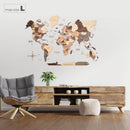 3D Wooden World Map Smokey by Enjoy The Wood