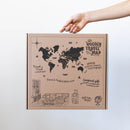 3D Wooden World Map Smokey by Enjoy The Wood