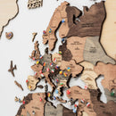 3D Wooden World Map Smokey by Enjoy The Wood