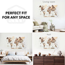 3D Wooden World Map Smokey by Enjoy The Wood