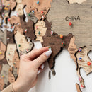 3D Wooden World Map Smokey by Enjoy The Wood