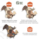 3D Wooden World Map Smokey by Enjoy The Wood