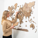 3D Wooden World Map Terra by Enjoy The Wood
