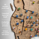 3D Wooden World Map Terra by Enjoy The Wood