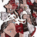 3D Wooden World Map Urban