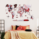 3D Wooden World Map Urban