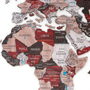 3D Wooden World Map Urban