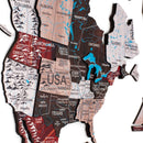 3D Wooden World Map Urban