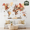 3D Wooden World Map Fusion