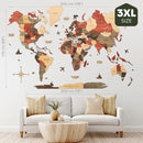 3D Wooden World Map Fusion
