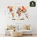 3D Wooden World Map Fusion