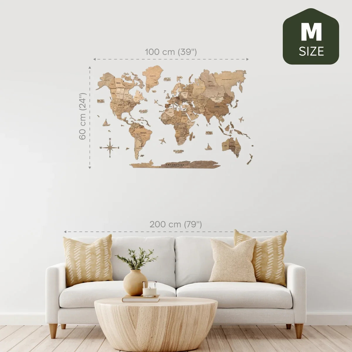 3D Wooden World Map Terra, photo 17 of 22