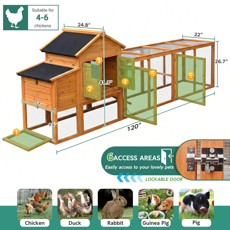 Large Chicken Coop with Nest Box and Run, photo 2 of 10