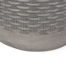 Outdoor Lightweight End Table Round Concrete - Natural by HouseOfZazla
