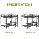 Ethan - Bunk Bed With Desk, Charging Station, Storage Shelves by HouseOfZazla