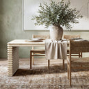 Veda - Geometric Waterfall Dining Table - White by HouseOfZazla