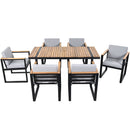7 Pieces Outdoor Dining Set Patio Dining Table And Chair Set With And Removable Cushions For Patio by HouseOfZazla