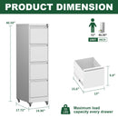Drawer Metal Locking Vertical File Cabinet With Wheels Heavy Duty Lockable Storage by HouseOfZazla