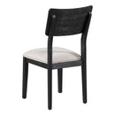 5-Piece Multifunctional Dining Table Set, Farmhouse Dining Set with Extendable Round Table,Two Small Drawers and 4 Upholstered Dining Chairs for Kitchen and Dining Room (Black)