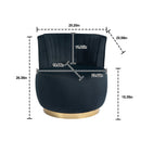 360 Degree Swivel Cuddle Barrel Accent Sofa Chair by Unique Piece Furniture