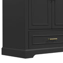 Bathroom Vanity With Sink, 1 Divided Drawer And 2 Soft Close Doors With Double Shelf