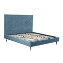 Crosby - Bed With Upholstered Headboard And Slats by HouseOfZazla