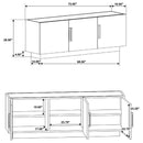 Metzger - 3 Door Sideboard Buffet - Gray by HouseOfZazla