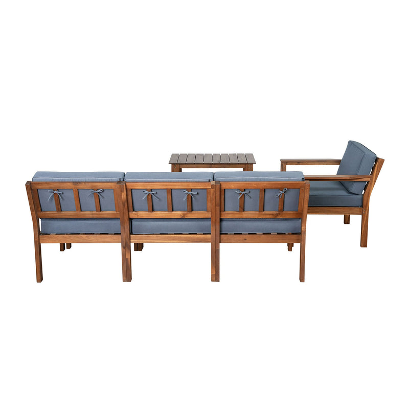 A Multi-person Sofa Set with A Small Table, Suitable for Gardens, Backyards, and Balconies.