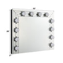 Noralie Mirrored & Faux Diamonds Accent Mirror