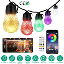 Colorful RGB Outdoor String Lights with App Control by LJGDeals