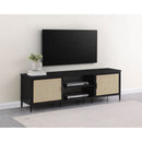 Kenneth - 2 Door TV Stand Doors - Black by HouseOfZazla