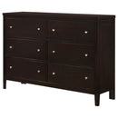 Carlton 6-drawer Dresser Cappuccino