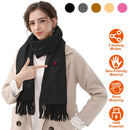 Electric Heated Winter Scarf USB Heating Neck Wrap Unisex Heated Neck Shawl Soft Warm Scarves 3 Heating Modes for Outdoor Cycling Skiing Skating