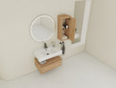 30-Inch Wall-Mounted Bathroom Vanity with Resin Sink and Side Cabinet by HouseOfZazla